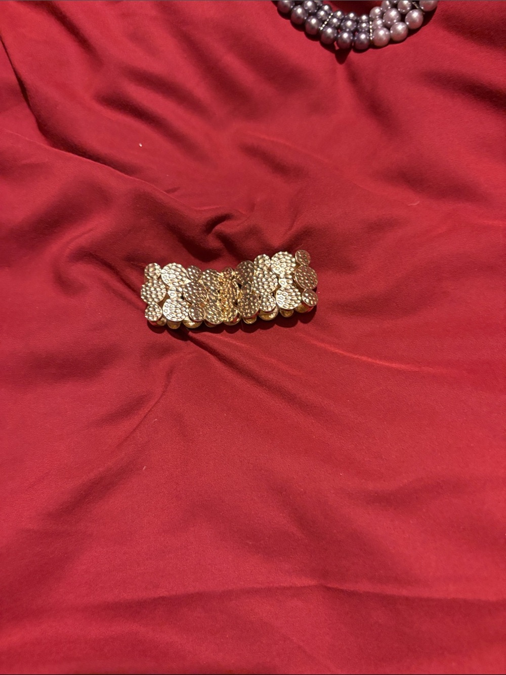 Gold Sequin Cluster Hair Barrette - Women Accessories